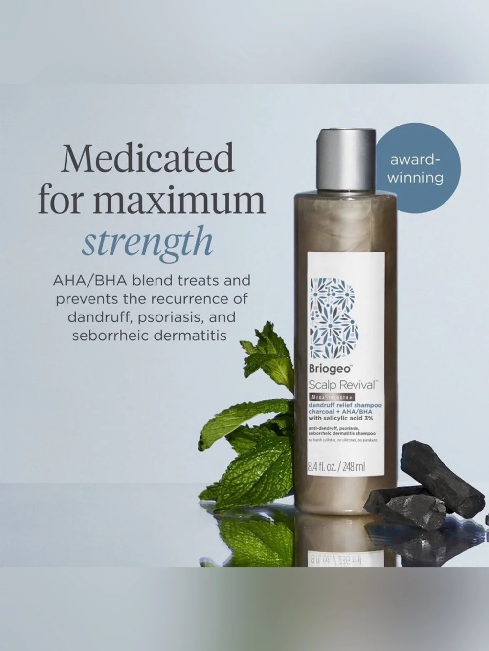 New Briogeo Scalp Revival Mega strength Dandruff Relief Shampoo brand new sealed